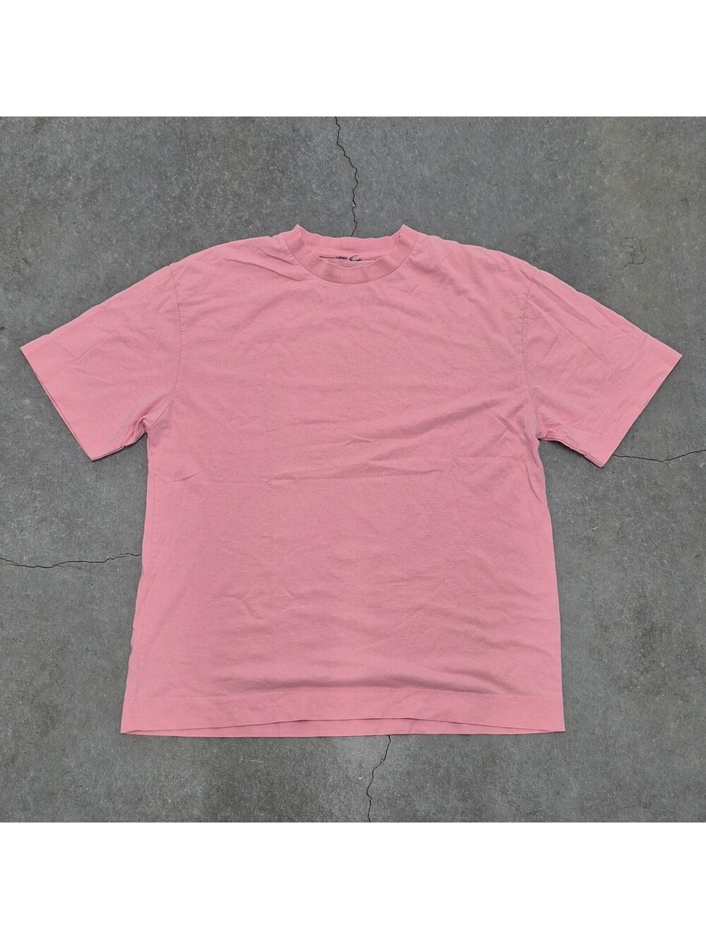 Men's Plain Pink Crewneck T Shirt
